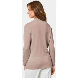 GOLDNER Kaschmirpullover mit Kragen & Ziernaht Beige 22