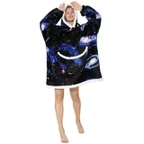 RhaThZey Übergroße Hoodie Decke mit Ärmeln für Damen Herren, Sherpa Kuschelig Deckenpullover, XXL Deckenhoodie Kuschelhoodie - XXL