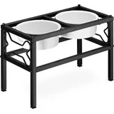 Navaris SPUNKYJUNKY Hundenapf Keramik Fressnapf Erhöhter Futternapf mit Ständer für mittelgroße und große Hunde (15.5cm, Tief)