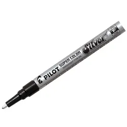 PILOT Permanent-Marker SUPER COLOR SILVER, feine Spitze