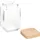 Five 5five - Glasbehälter, quadratisch, 1,7 L in Beige