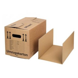 BB-Verpackungen Umzugskartons 2-wellig, 5 Stück, belastbar bis 40kg, Innenmaße 50 x 35 x 37cm