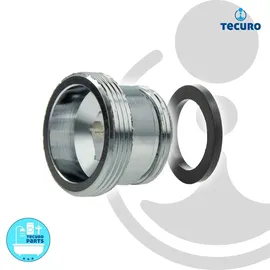 tecuro Reduzierstück Adapter M22 x1 AG auf M20 x1 AG, Messing verchromt