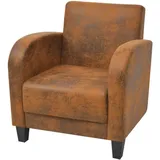 vidaXL Sessel Braun Polyester 62,5 x 53 x 68 cm Braun