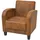 vidaXL Sessel Braun Polyester 62,5 x 53 x 68 cm Braun