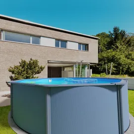 Planet Pool Stahlwandpool Rund Classic 360 x 120 cm anthrazit
