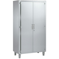 Edelstahl schrank 2 türen 4 regale - 1000x600x1900 mm - 16000420 Eurast