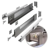 Gtv Schubladensystem AXIS PRO 84 mm x 400 mm 1-tlg. Anthrazit/Rauchglas