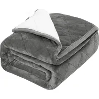 Woltu doppelseitige Gewichtsdecke, Anti Stress, Grau,135x200,7kg - Grau