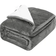 Woltu doppelseitige Gewichtsdecke, Anti Stress, Grau,135x200,7kg - Grau