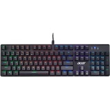 Acer Nitro Gen 2 Kabelgebundene Gaming-Tastatur - RGB beleuchtete Tastatur | 100% Anti-Ghosting (N-Key Rollover) | mechanische Achse | ergonomische Bogen-Tastenkappen | eingebettete Multimedia-Tasten