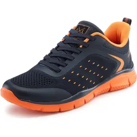 John Devin Schnürschuh Herren Blau/Orange 44