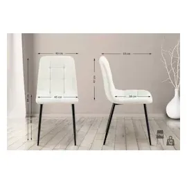 CLP 4er Set Esszimmerstuhl Antibes Kunstleder I Gesteppter Polsterstuhl I Küchenstuhl Mit Bodenschonern