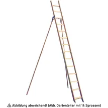 Topleiter Holz Gartenleiter 13 Stufen