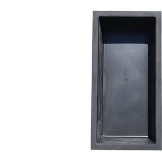 Wacredo GFK Rechteckbecken Schwarz 140 x 70 x 35cm Kneippbecken Teichbecken Wasserspielbecken architektonisches Wasserbecken für Wasserspiel Glasfaser