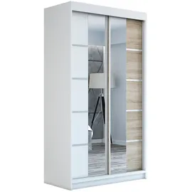A&J MöbelLand Schiebetürenschrank ERA 120 x 215 x 59,5 cm Weiß