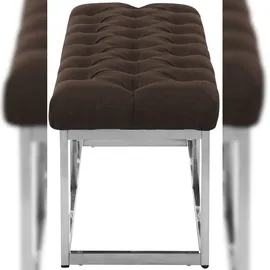 CLP Sitzbank Amun Stoff Edelstahl braun/150 cm