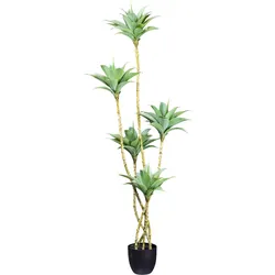 Kunstpflanze CREATIV GREEN "Agave", grün, H:160cm, Kunstpflanzen, auf 5 Stämmen