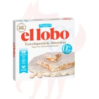 El Lobo – Almond Soft Bar No Sugar Added 200g | Hergestellt aus Mandeln und Eiweiß | Knusprige Textur | Typische Weihnachtssüßigkeit, 0% Zucker glutenfrei | Traditioneller Turrón-Kuchen