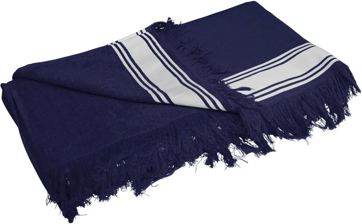 Kariban Fouta Strandtuch K128 navy/white one size
