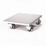 Szagato Möbelroller / Pflanzenroller (Profi) 30x30 cm, Edelstahl, 300kg, Doppelrollen + Bremse, Marke: Szagato, Made in Germany