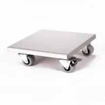 Szagato Möbelroller / Pflanzenroller (Profi) 30x30 cm, Edelstahl, 300kg, Doppelrollen + Bremse, Marke: Szagato, Made in Germany