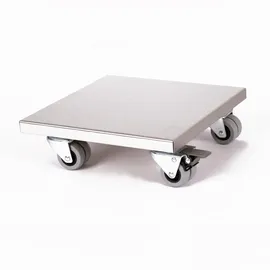 Szagato Möbelroller / Pflanzenroller (Profi) 30x30 cm, Edelstahl, 300kg, Doppelrollen + Bremse, Marke: Szagato, Made in Germany