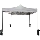 Mobili Rebecca - Rebecca Mobili Gartenpavillon Faltpavillon Weiss 4 Gewichte Polyester Metall 3x3