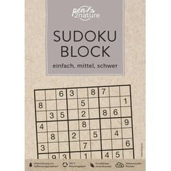 Sudoku-Block: einfach, mittel, schwer. 192 Sudokus in 3 Schwierigkeitsstufen