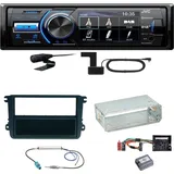 JVC KD-X561DBT DAB+ Bluetooth USB Einbauset für Seat Leon Altea XL Alhambra