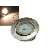 ChiliTec Led-einbauleuchte Flat-32 EEK F, 5 W, 420 lm, 2900 K, Edelstahl, dimmbar