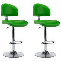 VidaXL Barhocker 2 Stk. Grün Kunstleder