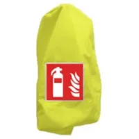 Schutzhaube für 2 kg/l Feuerlöscher in NEONGELB mit Symbol F 001 (Polyester)