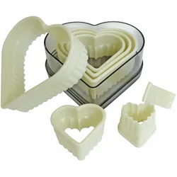 Schneider - Ausstechersatz Herz, gezackt 7-teilig, Material: Nylon, hitzebeständig bis +160°C