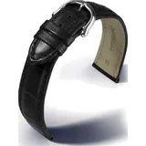Eulit Kalbleder mit Krokoprägung Maurice Lacroix Louisiana-Kroko Imitation 18mm" E512930618102" - schwarz