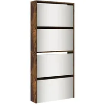 vidaXL Schuhschrank 63 x 17 x 134 cm 4 Fächer braun