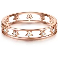Glanzstücke München Ring Sterne Sterling Silber Zirkonia in roségold, | Gr.: 60