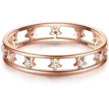 Glanzstücke München Ring Sterne Sterling Silber Zirkonia in roségold, | Gr.: 60
