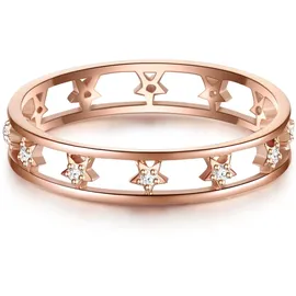 Glanzstücke München Ring Sterne Sterling Silber Zirkonia in roségold, | Gr.: 60