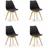 Homestyle4u Küchenstuhl Holz gepolstert Schwarz 4er Set