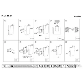 faro BARCELONA Außenwandleuchte Aluminium 15,0 cm inkl. LED 3000K IP54 rostbraun