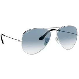 Ray Ban Aviator Large Metal RB3025 003/3F 58-14 polished silver/light blue