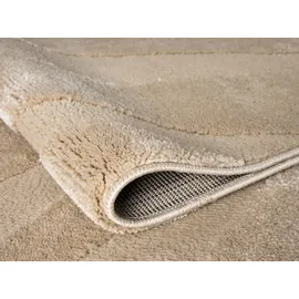 OTTO home Teppich OTTO HOME "Benia, Hoch-Tief-Struktur", beige, B:200cm H:19mm L:300cm, Kunstfaser, Teppiche, Teppich, Wellen-Design, leichter Glanz, modern, Wohnzimmer, Schlafzimmer
