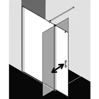 Kermi Pega Fünfeck-Duschkabine 90 x 90 cm silber