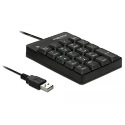 Delock USB Nummernblock 19 Tasten, schwarz