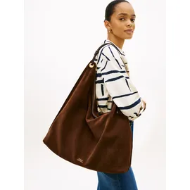 Tommy Hilfiger STATEMENT LEATHER HOBO Shopper Leder Brown
