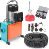 Rohrreinigungsmaschine 1000W Elektrische Rohrreinigungsspirale Rohrreiniger Abflussreinige +16mm Bohrer für WC Kanalisation Spüle