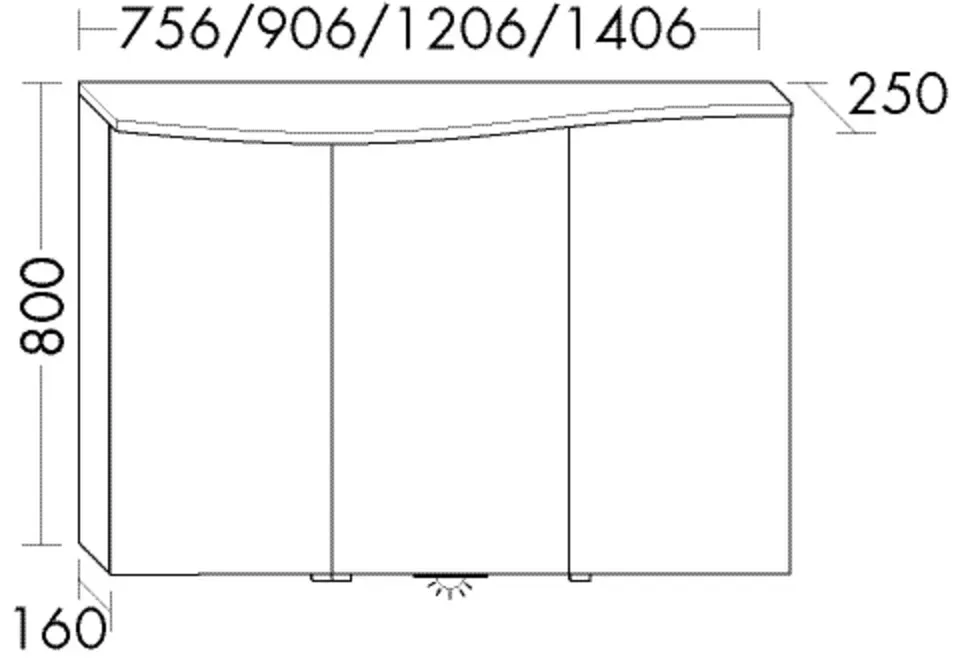 Burgbad Sp.-Schr.Sinea 3.0 T. 800x1406x250 Eiche Dekor Baumwolle, SHFD140RF6811 SHFD140RF6811