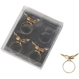 Boltze Serviettenringe mit weihnachtlichem Motiv BIONTO, 4er-Set