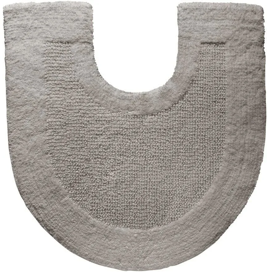 Rhomtuft WC Vorleger mit Ausschnitt Exquisit 60x60 cm | kiesel - grau
